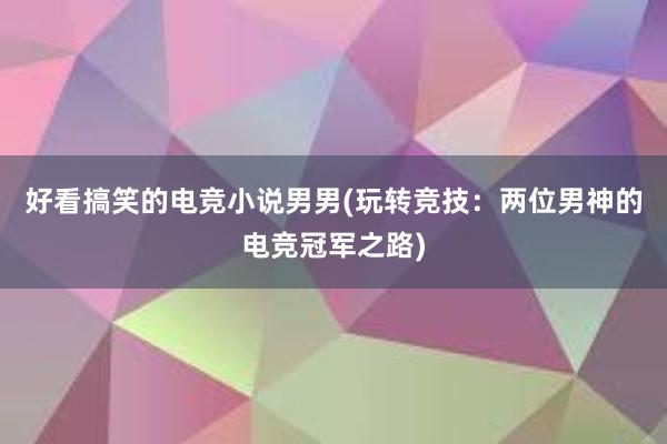 好看搞笑的电竞小说男男(玩转竞技：两位男神的电竞冠军之路)