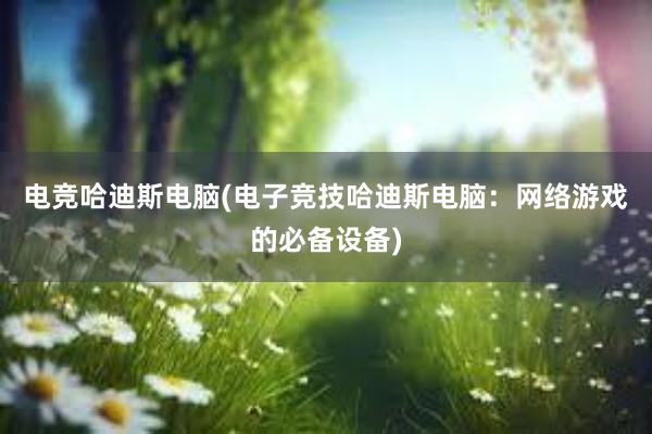 电竞哈迪斯电脑(电子竞技哈迪斯电脑：网络游戏的必备设备)