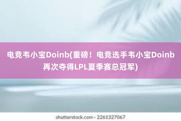 电竞韦小宝Doinb(重磅！电竞选手韦小宝Doinb再次夺得LPL夏季赛总冠军)