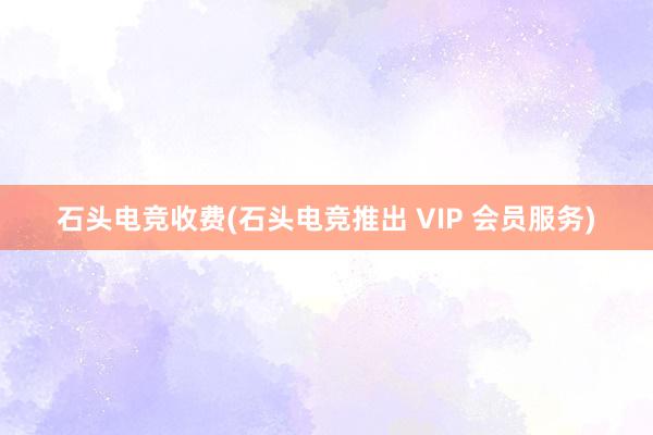 石头电竞收费(石头电竞推出 VIP 会员服务)