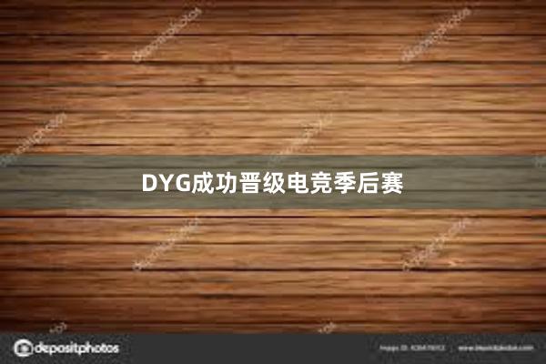 DYG成功晋级电竞季后赛