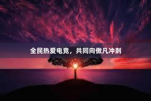 全民热爱电竞，共同向傲凡冲刺